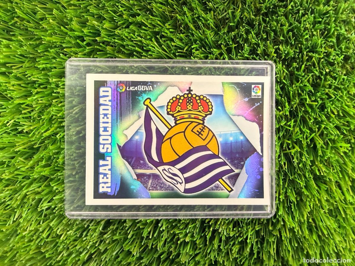 Cromos de f&uacute;tbol: N&ordm; 1 Escudo Real Sociedad Liga Este 15 16