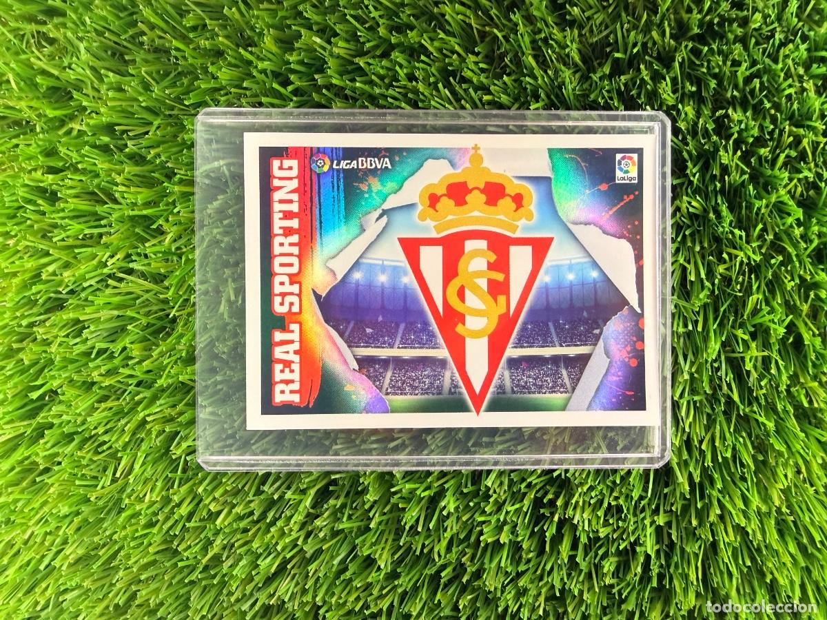 Cromos de f&uacute;tbol: N&ordm; 1 Escudo Real Sporting Liga Este 15 16