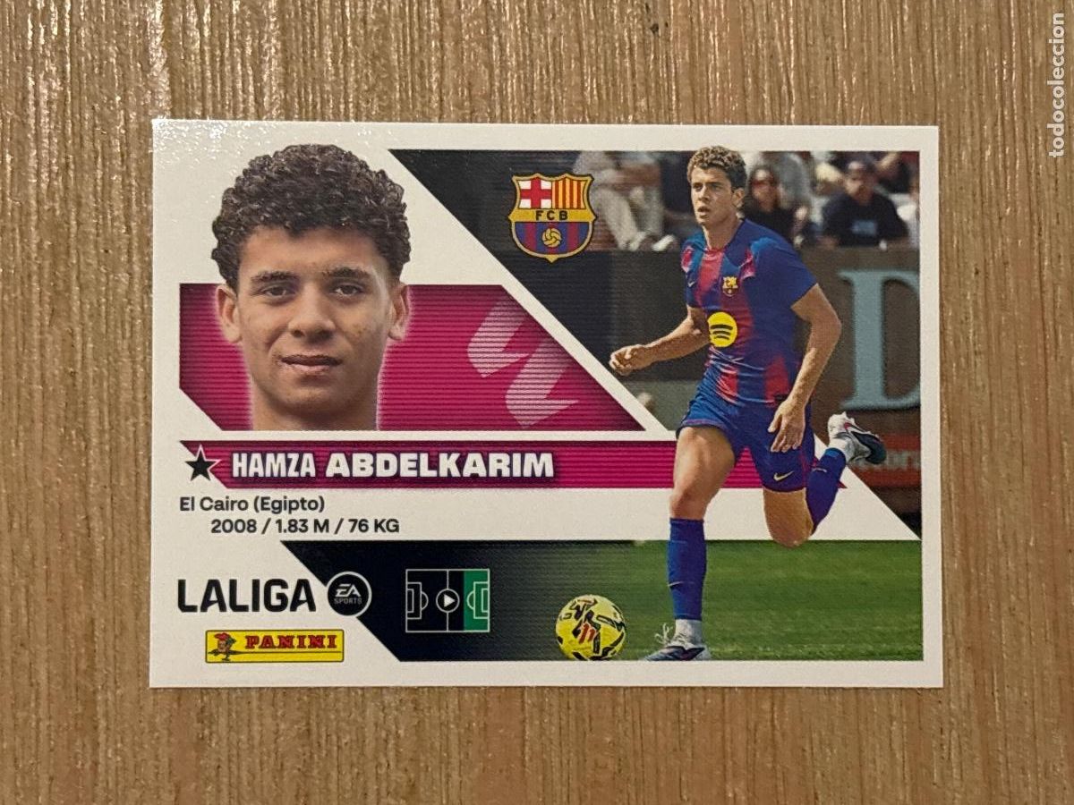 Cromos de f&uacute;tbol: 44. CROMO SIN PEGAR LIGA ESTE 2026-27 26-27 HAMZA ABDELKARIM ROOKIE CARD