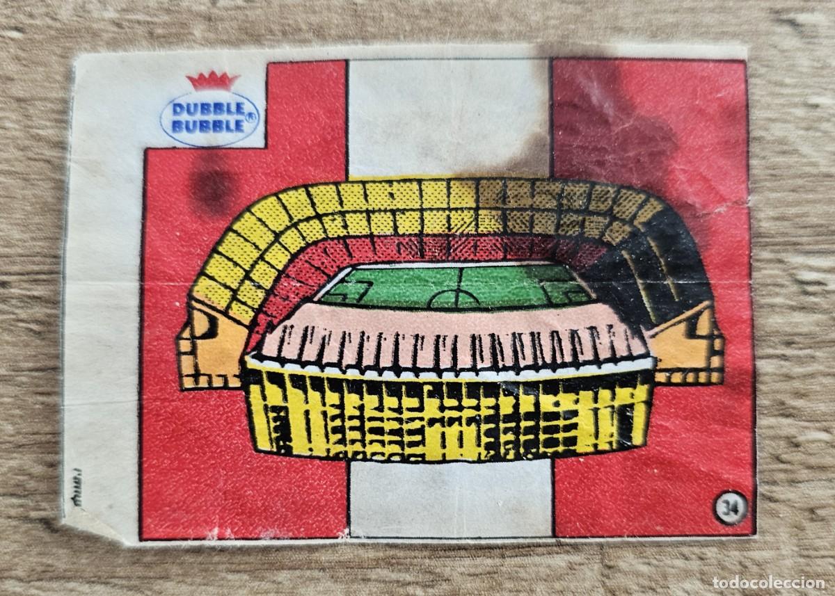 Cromos de f&uacute;tbol: Dubble Bubble chicles fleer - cromos futbol mundial 1982 - ESTADIO N&ordm; 34 - sin pegar