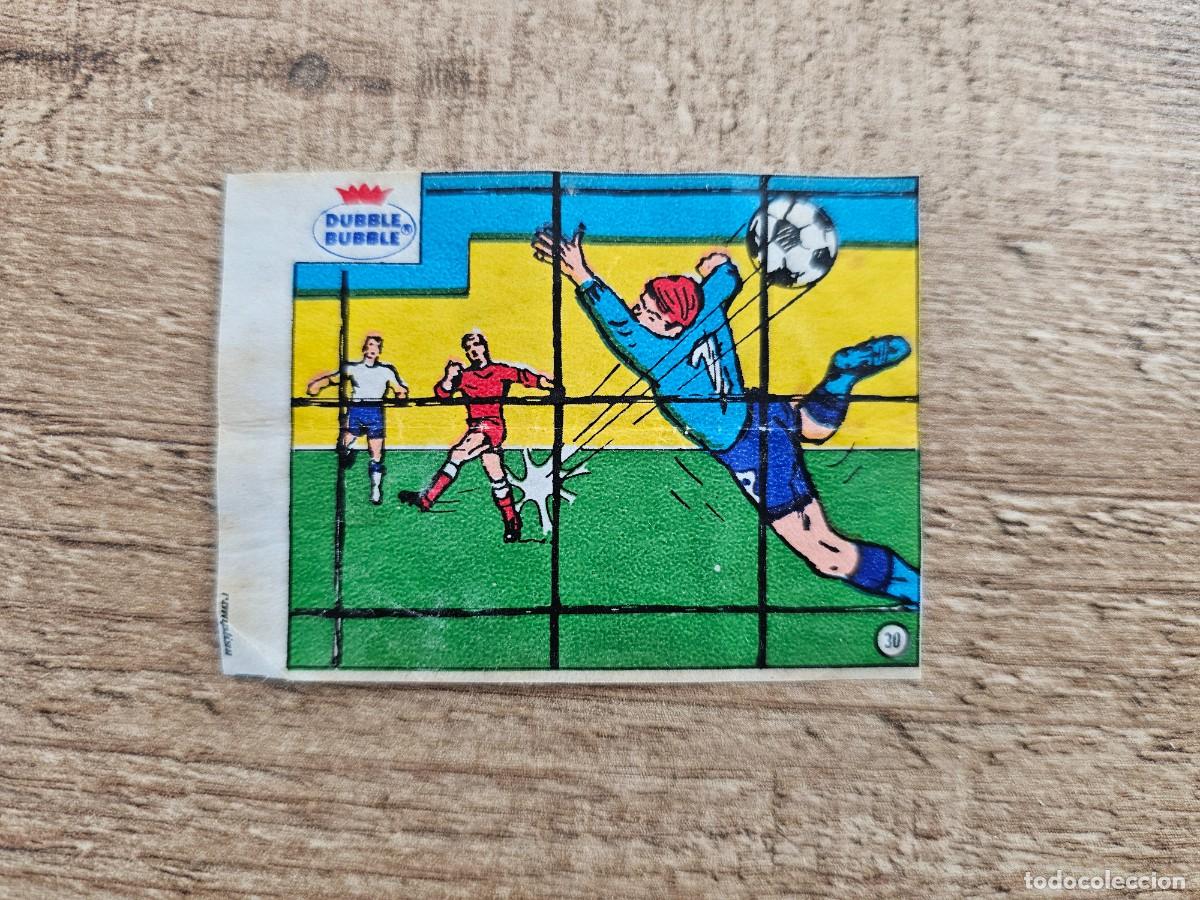 Cromos de f&uacute;tbol: Dubble Bubble chicles fleer - cromos futbol mundial 1982 - DISPARO PUERTA N&ordm; 30 - sin pegar