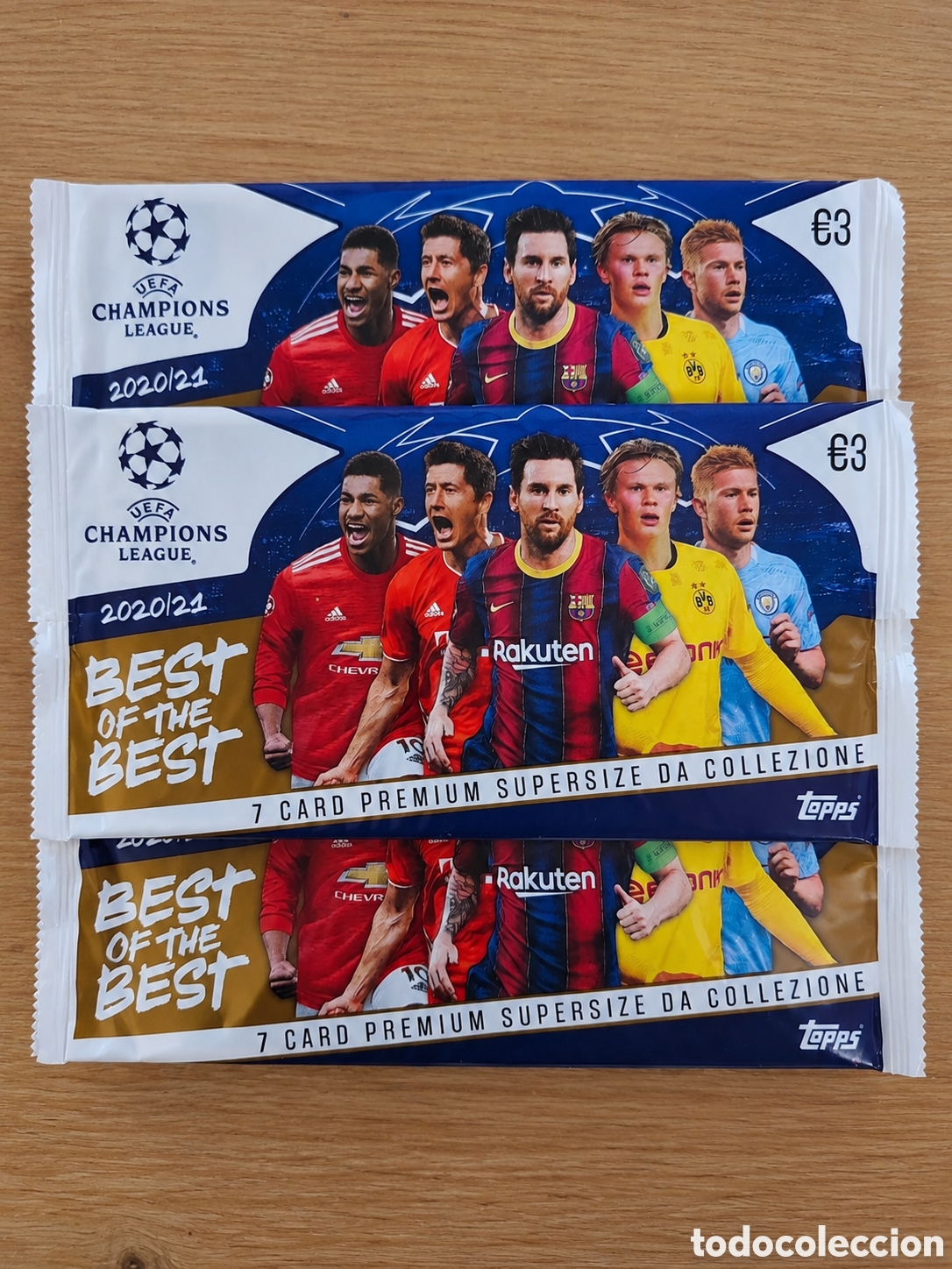 Cromos de f&uacute;tbol: 10 Sobres Topps Champions League 2020/21 Best of the Best Sellados