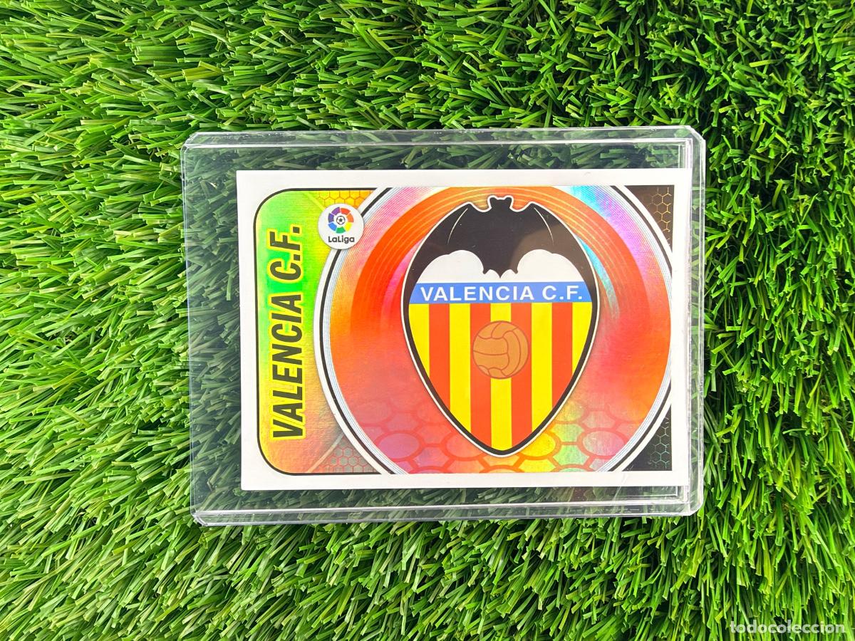 Cromos de f&uacute;tbol: N&ordm; 37 Escudo Valencia CF Liga Este 16 17
