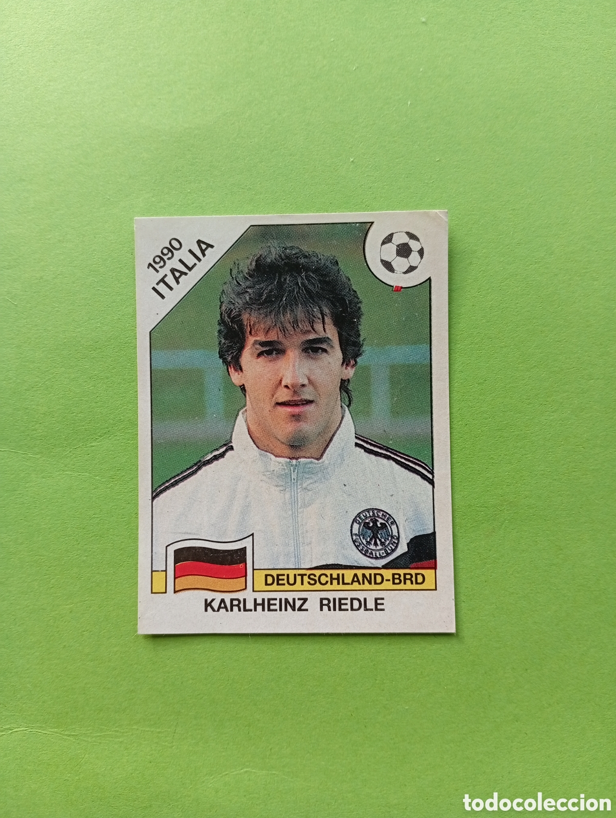 Football Stickers: 1990 ITALIA 90 - N&ordm; 266 KARLHEINZ RIEDLE - ALEMANIA - ED. CARVAJAL / PANINI