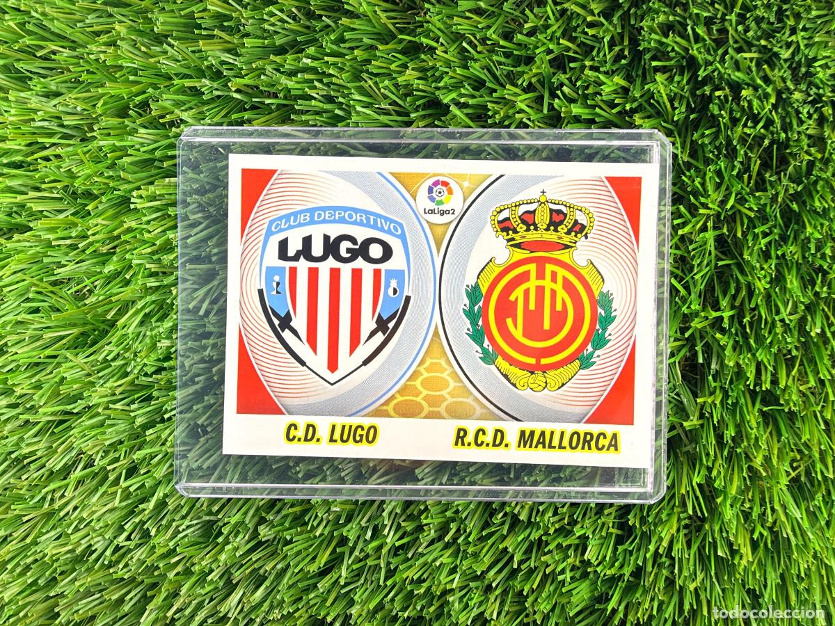 Cromos de f&uacute;tbol: N&ordm; 6 CD Lugo - RCD Mallorca Escudos La Liga 1, 2, 3 Liga Este 16 17