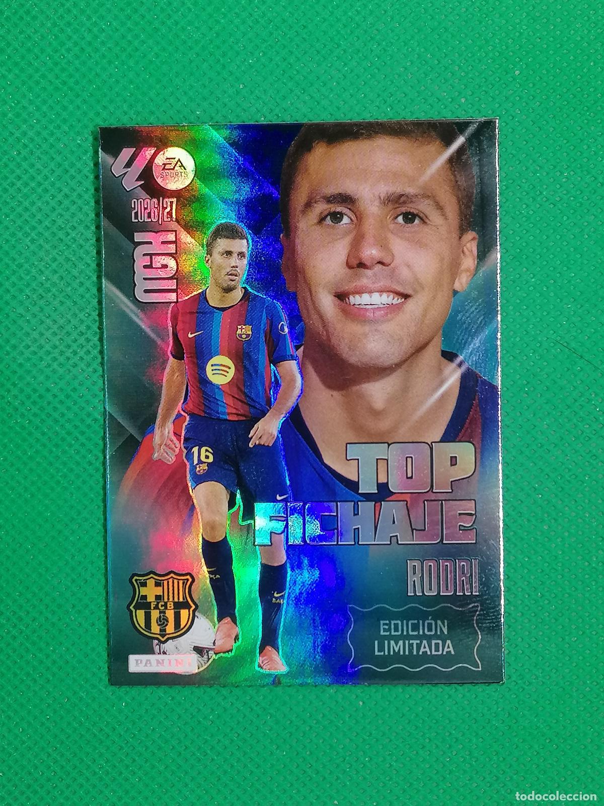Cromos de f&uacute;tbol: RODRI BARCELONA TOP FICHAJE ⚽ MEGACRACKS LIGA 2026 2027 26 27 ⚽