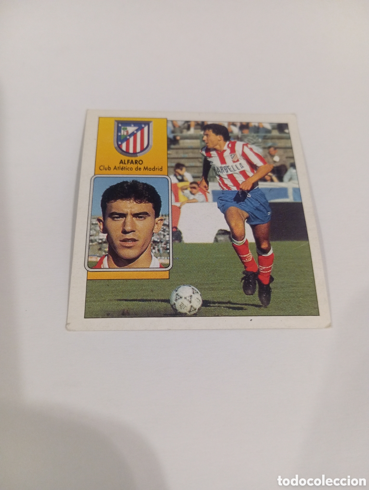 Fu&szlig;ball-Sticker: ALFARO Atl&eacute;tico de Madrid Este 1992 1993 NUEVO SIN PEGAR 92 93