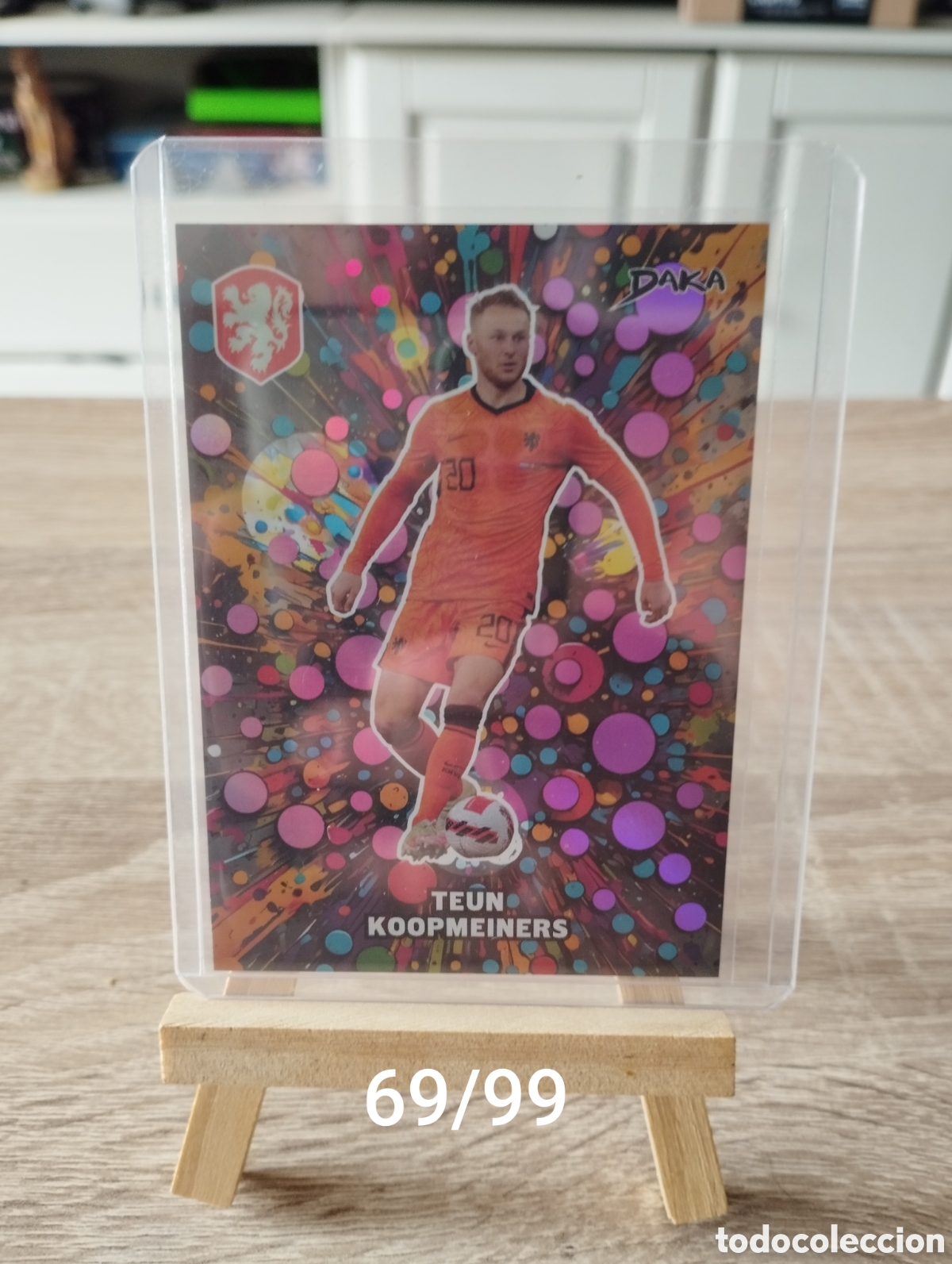 Cromos de f&uacute;tbol: Carta Teun Koopmeiners numerada a/99 con Pa&iacute;ses Bajos