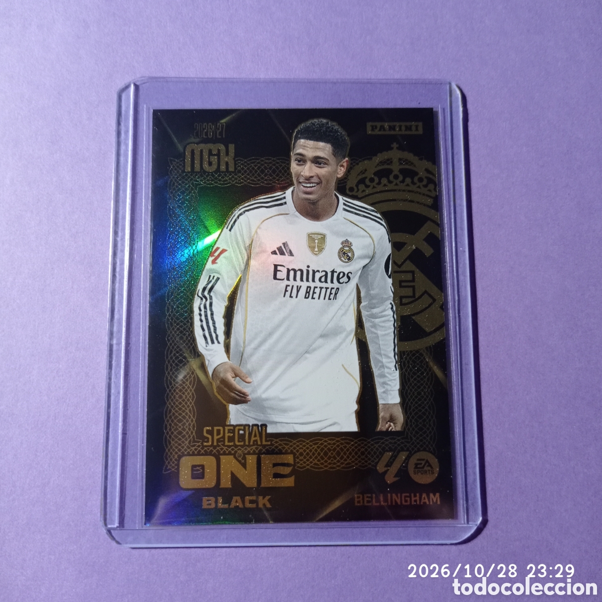Cromos de f&uacute;tbol: NUEVO SPECIAL ONE BLACK BELLINGAHM REAL MADRID MEGACRACKS 2026 2027 3 EDICI&Oacute;N