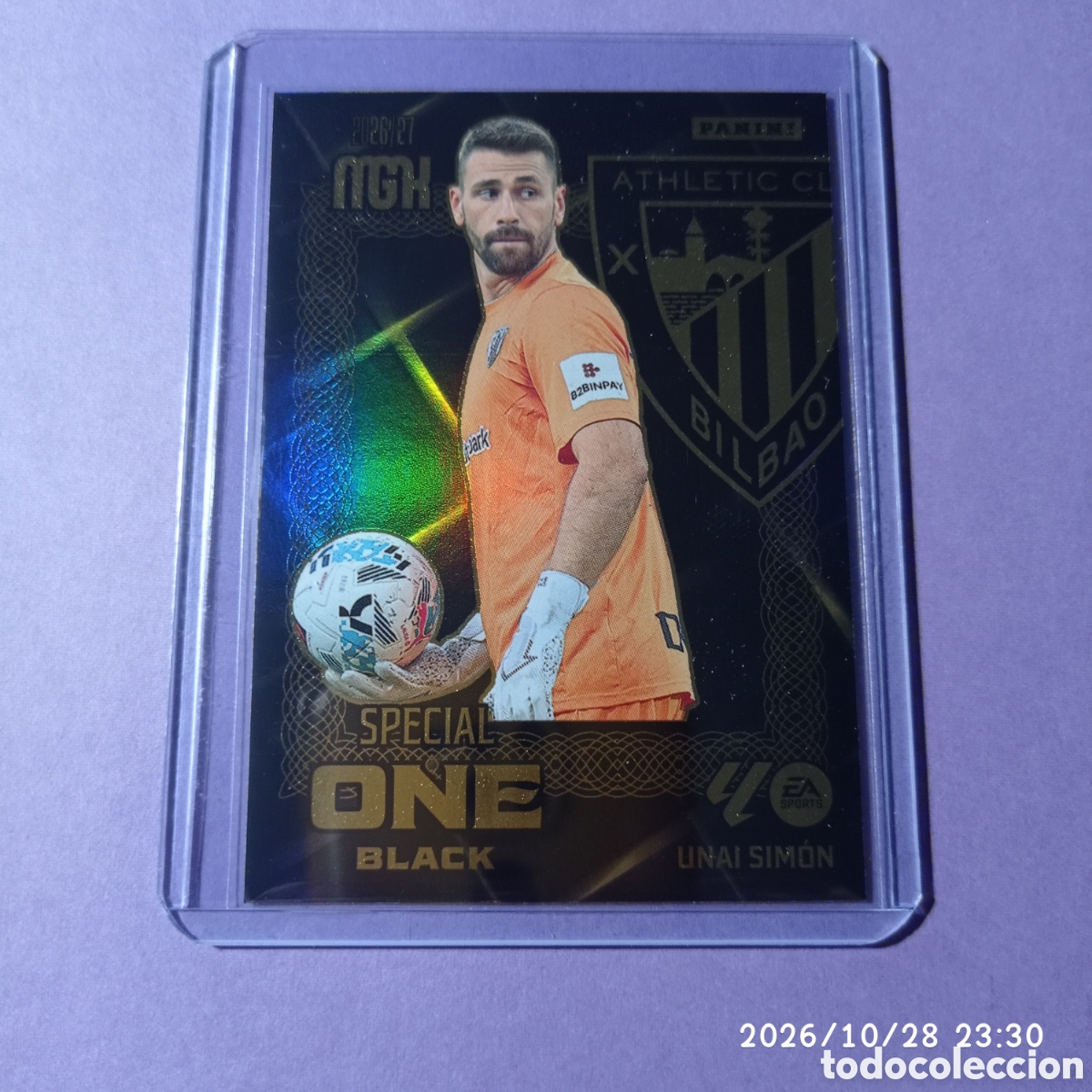 Cromos de f&uacute;tbol: NUEVO SPECIAL ONE BLACK UNAI SIMON ATHLETIC CLUB DE BILBAO MEGACRACKS 2026 2027 3 EDICI&Oacute;N