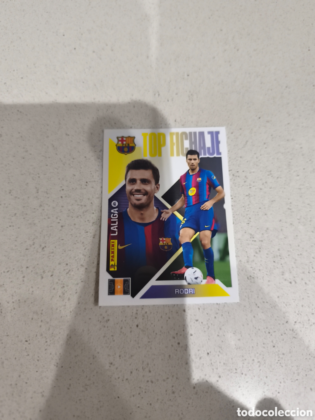 Cromos de f&uacute;tbol: CROMO N&Uacute;MERO 69 TOP FICHAJE RODRI FC BARCELONA. LIGA ESTE 26/27. PANINI. CUARTA EDICI&Oacute;N.