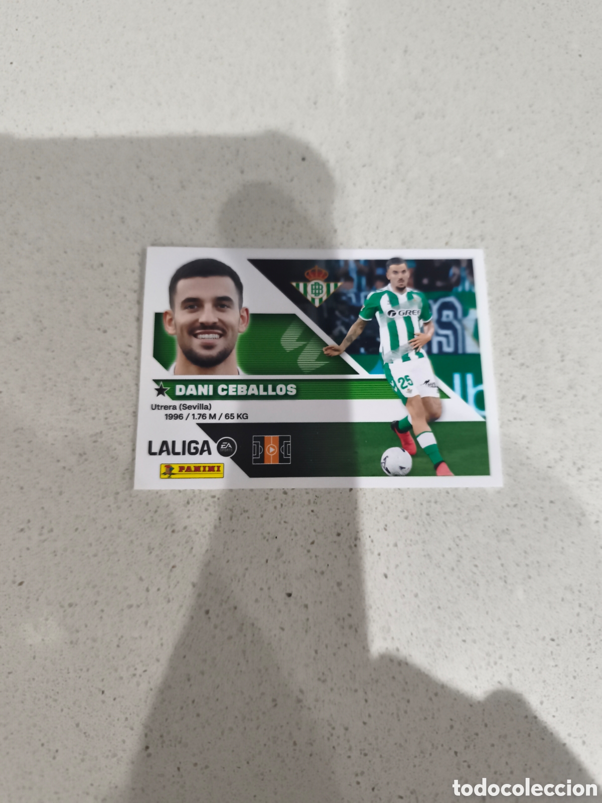 Cromos de f&uacute;tbol: CROMO N&Uacute;MERO 65 &Uacute;LTIMO FICHAJE DANI CEBALLOS BETIS. LIGA ESTE 26/27. PANINI. CUARTA EDICI&Oacute;N.