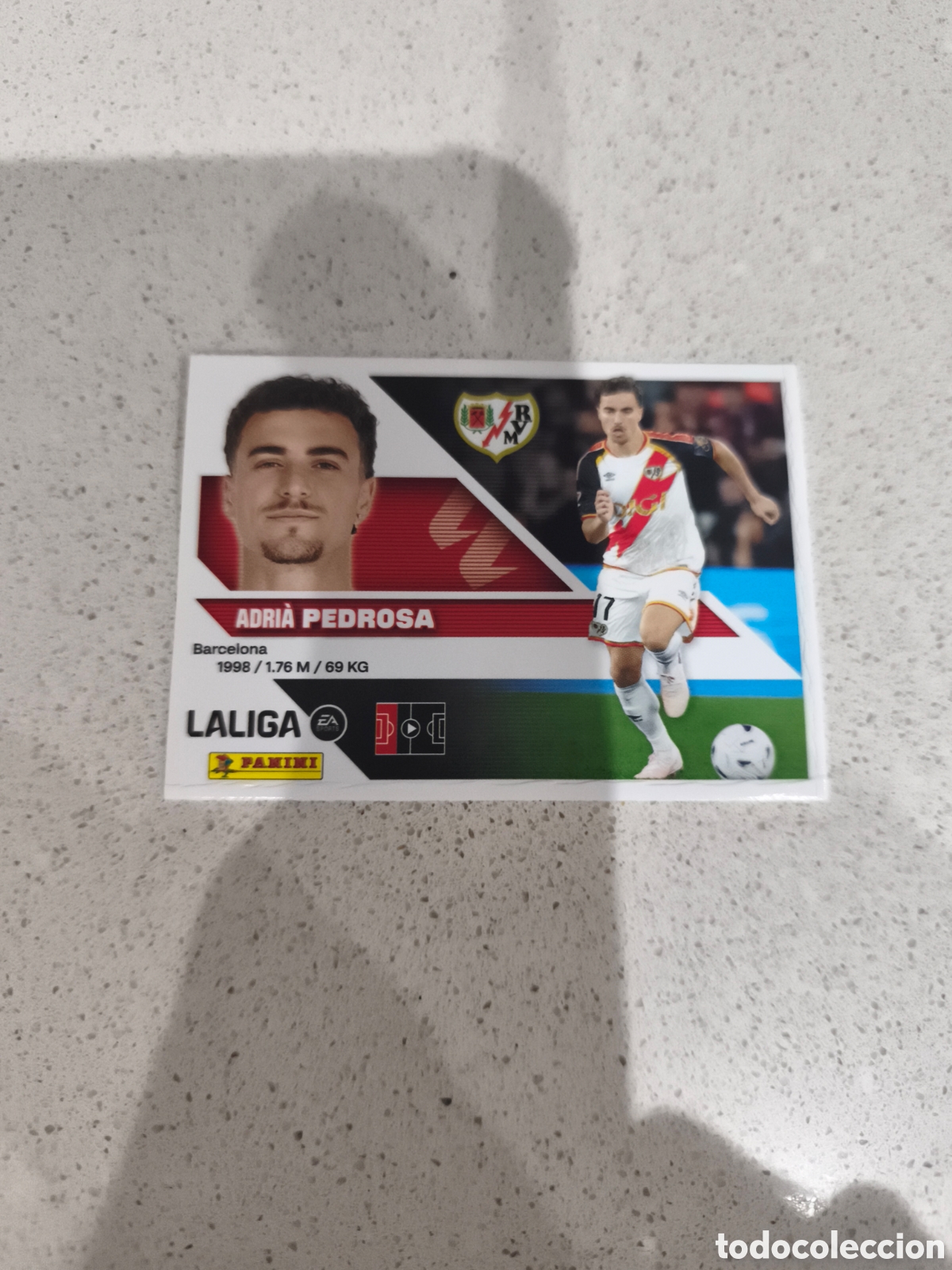 Cromos de f&uacute;tbol: CROMO N&Uacute;MERO 53 &Uacute;LTIMO FICHAJE PEDROSA RAYO VALLECANO. LIGA ESTE 26/27. PANINI. CUARTA EDICI&Oacute;N.