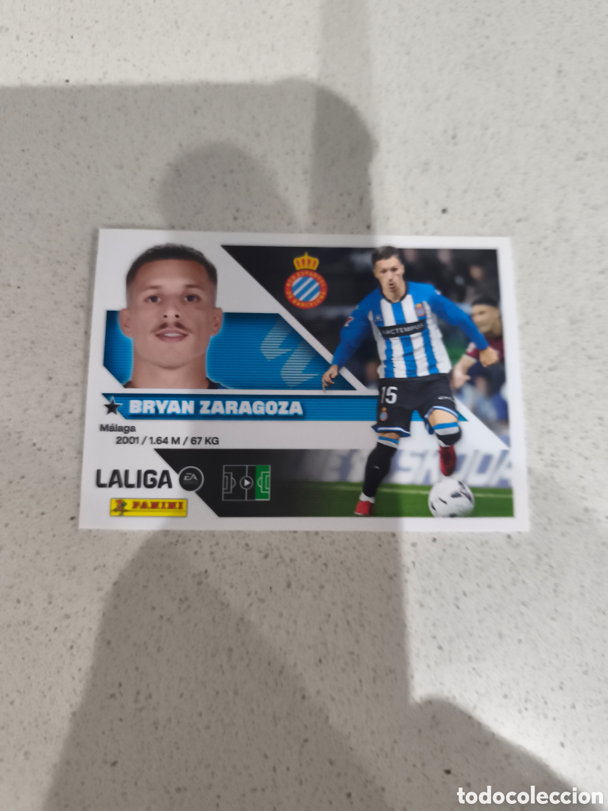 Cromos de f&uacute;tbol: CROMO N&Uacute;MERO 50 &Uacute;LTIMO FICHAJE BRYAN ZARAGOZA ESPANYOL. LIGA ESTE 26/27. PANINI. CUARTA EDICI&Oacute;N.