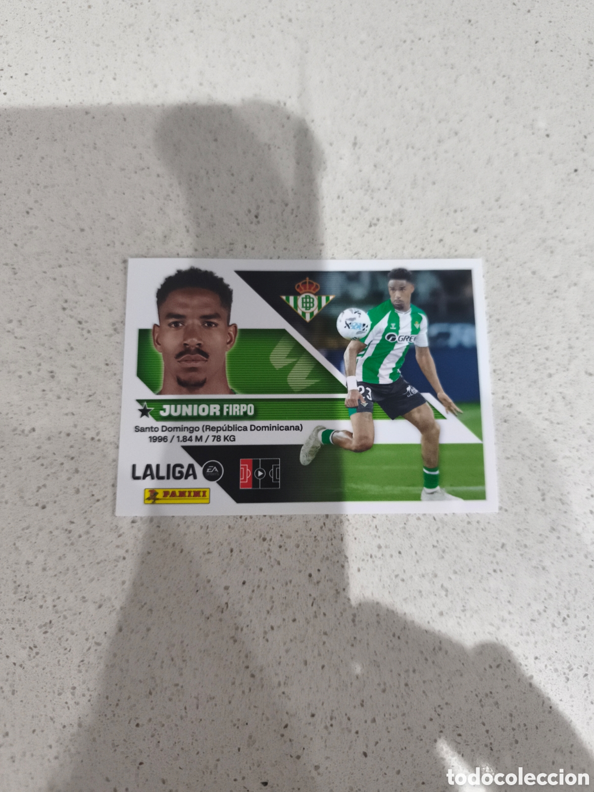 Cromos de f&uacute;tbol: CROMO N&Uacute;MERO 9 BIS COLOCA JUNIOR FIRPO BETIS. LIGA ESTE 26/27. PANINI. CUARTA EDICI&Oacute;N.