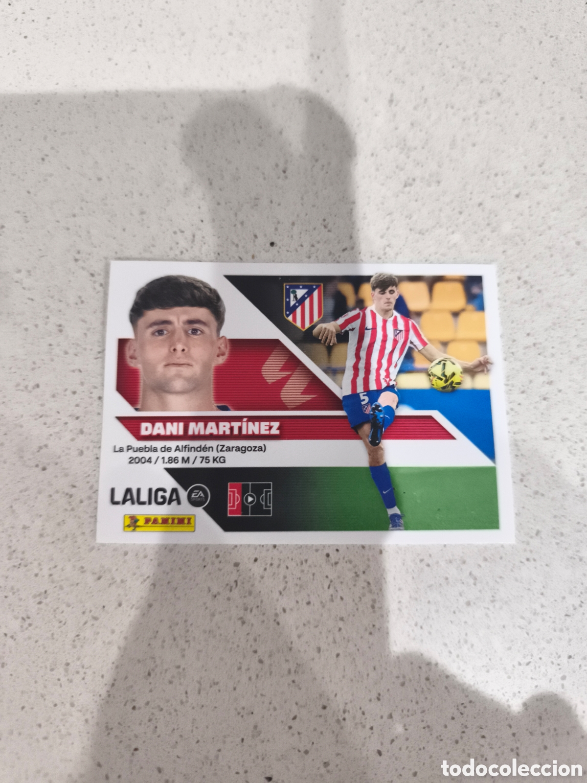 Cromos de f&uacute;tbol: CROMO N&Uacute;MERO 6 BIS COLOCA DANI MART&Iacute;NEZ ATL&Eacute;TICO DE MADRID. LIGA ESTE 26/27. PANINI. CUARTA EDICI&Oacute;N.