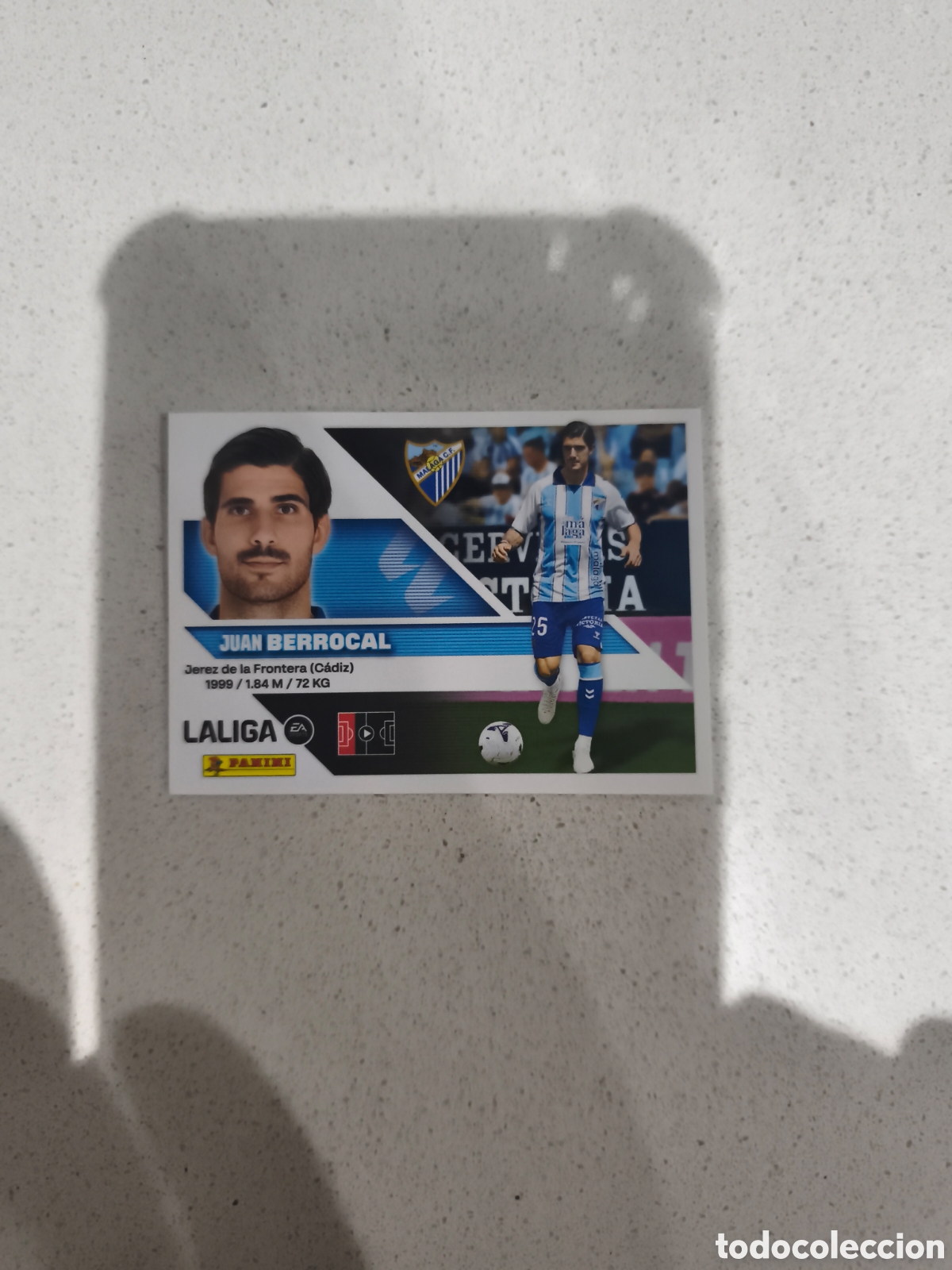 Cromos de f&uacute;tbol: CROMO N&Uacute;MERO 8 BIS COLOCA BERROCAL M&Aacute;LAGA. LIGA ESTE 26/27. PANINI. CUARTA EDICI&Oacute;N.