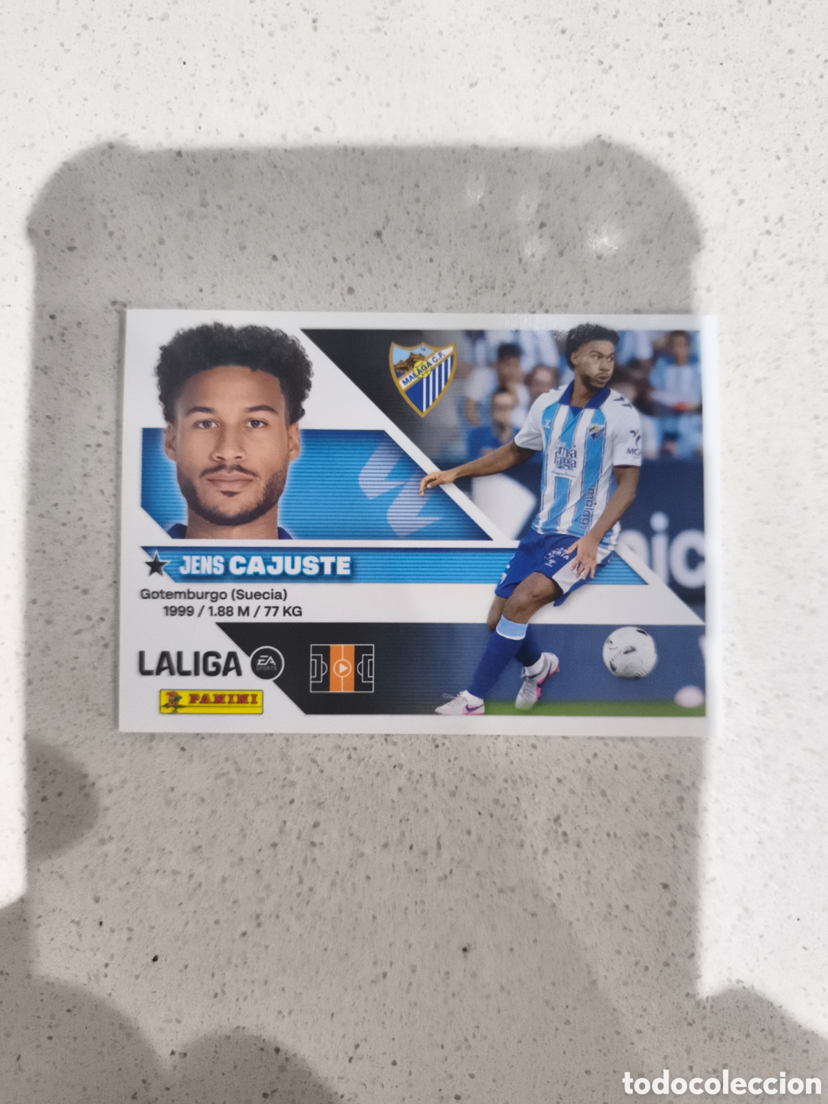 Cromos de f&uacute;tbol: CROMO N&Uacute;MERO 15 BIS COLOCA CAJUSTE M&Aacute;LAGA. LIGA ESTE 26/27. PANINI. CUARTA EDICI&Oacute;N.