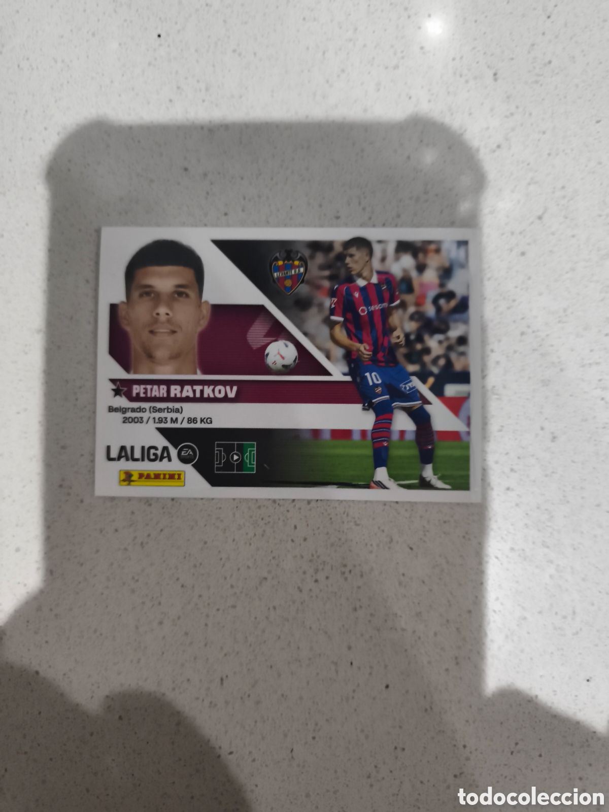Cromos de f&uacute;tbol: CROMO N&Uacute;MERO 15 BIS COLOCA RATKOV LEVANTE. LIGA ESTE 26/27. PANINI. CUARTA EDICI&Oacute;N.