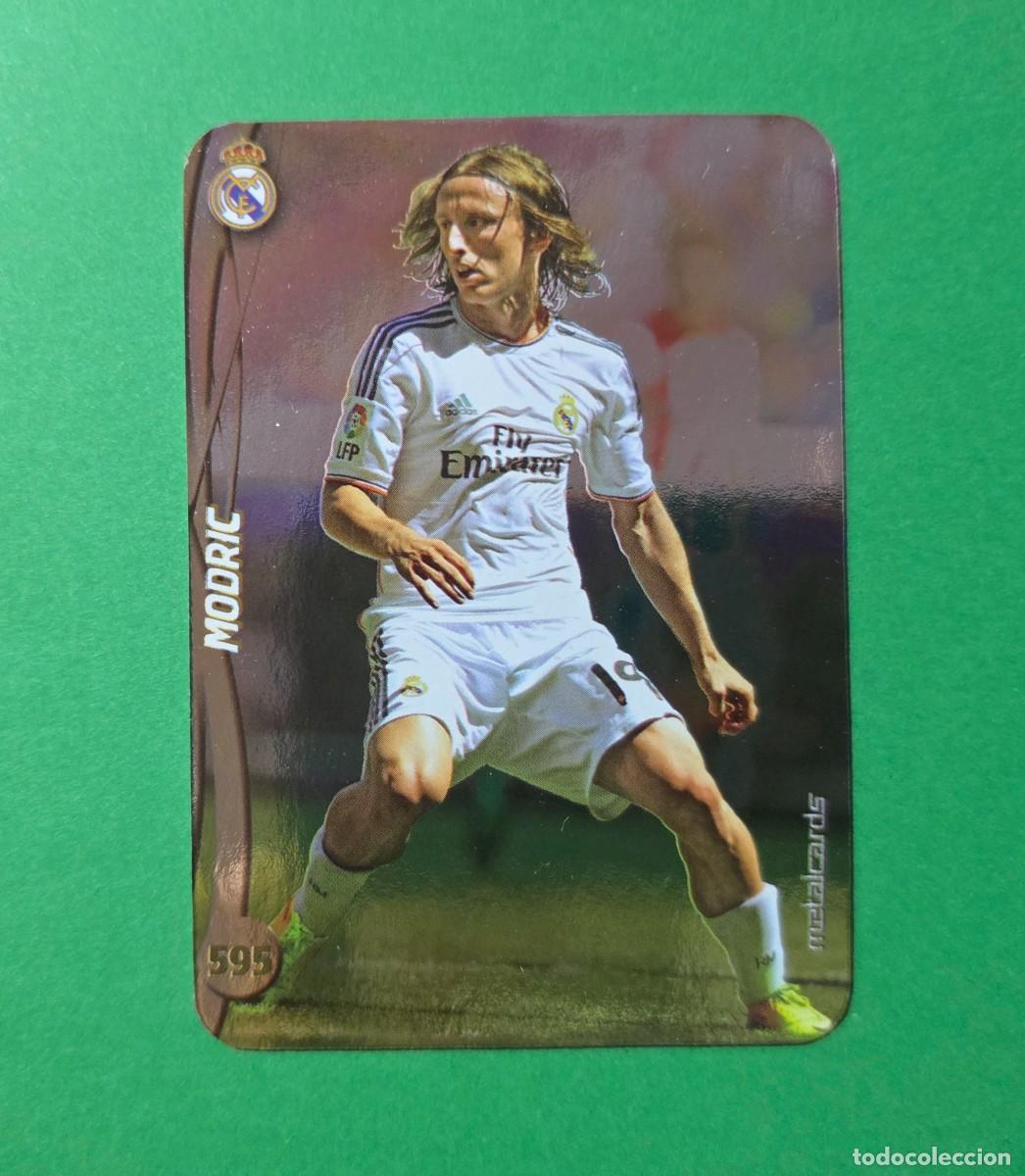 Cromos de f&uacute;tbol: 595 MODRIC (TOP METALCARDS LISO) - REAL MADRID - FICHAS QUIZ LIGA 2015 - MUNDICROMO - 14/15 (NUEVO)