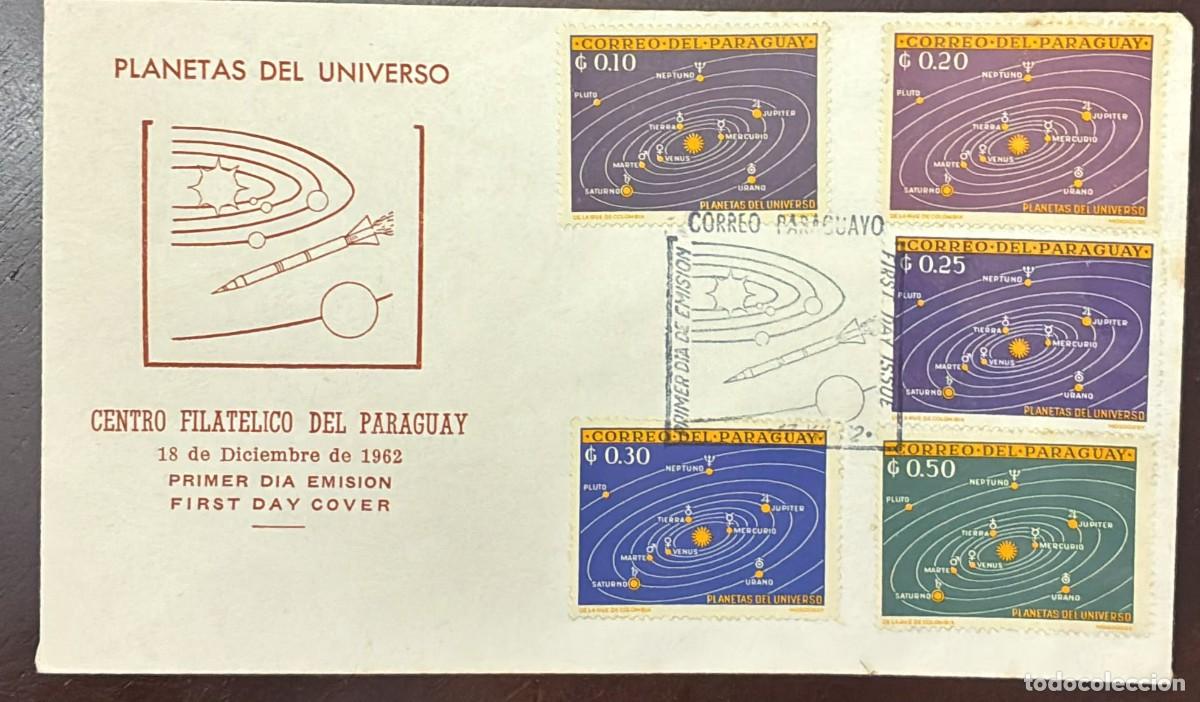Cromos de f&uacute;tbol: MI) 1962 PARAGUAY, FDC,THE SOLAR SYSTEM STAMPS,VF.