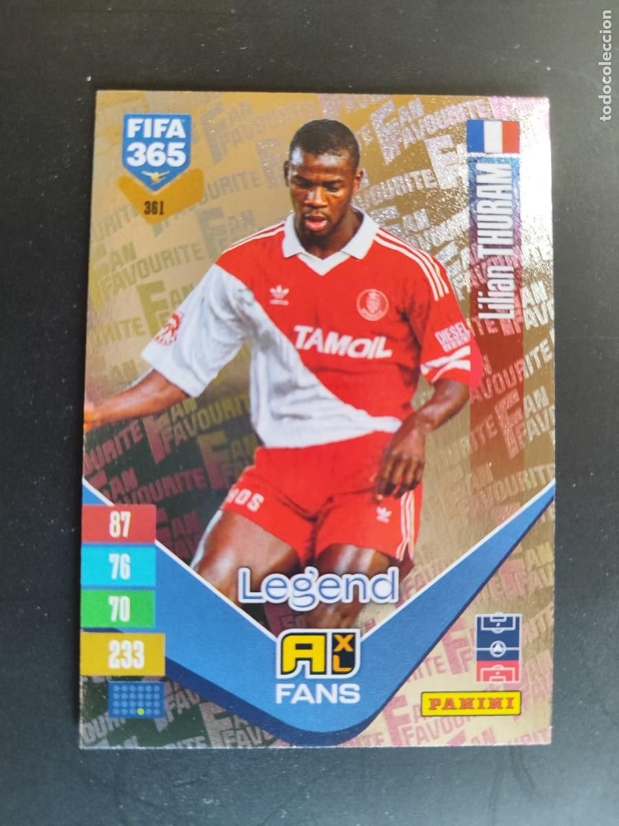 Fu&szlig;ball-Sticker: ADRENALYN XL FIFA 365 2027 CARD FANS LEGEND THURAM MONACO # 361 PANINI