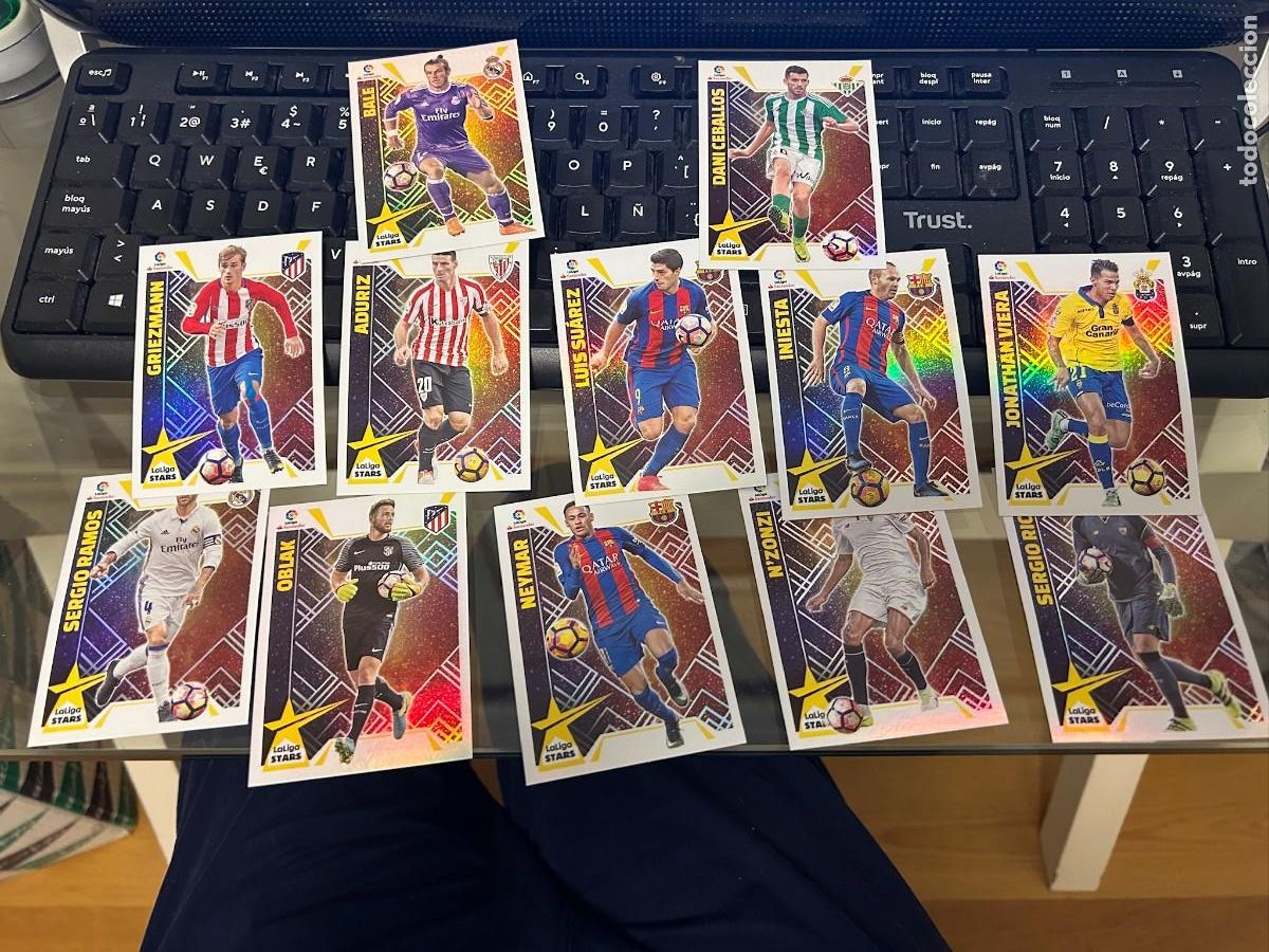 Fu&szlig;ball-Sticker: ESTE LIGA 2017 2018 17 18 STARS 12 CROMOS CRISTIANO INIESTA Y OTROS SE VENDEN SUELTOS
