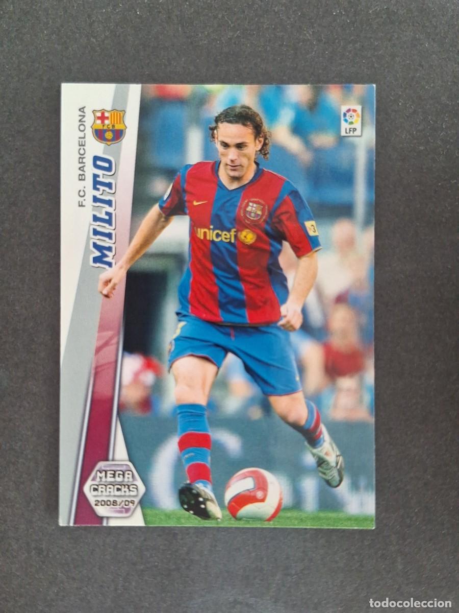Cromos de f&uacute;tbol: L2 MILITO F. C. BARCELONA 59 PANINI MEGACRACKS 2008 2009 08 09