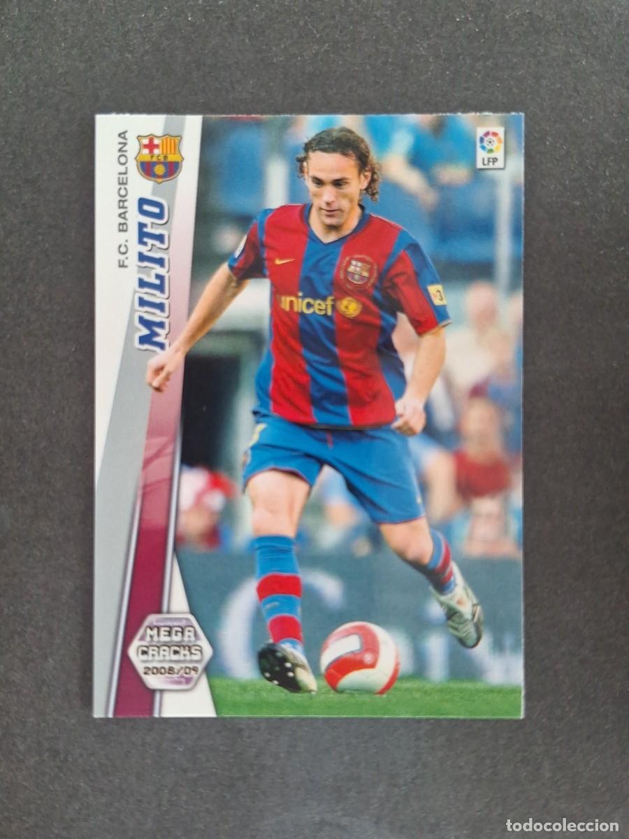 Cromos de f&uacute;tbol: L2 MILITO F. C. BARCELONA 59 PANINI MEGACRACKS 2008 2009 08 09
