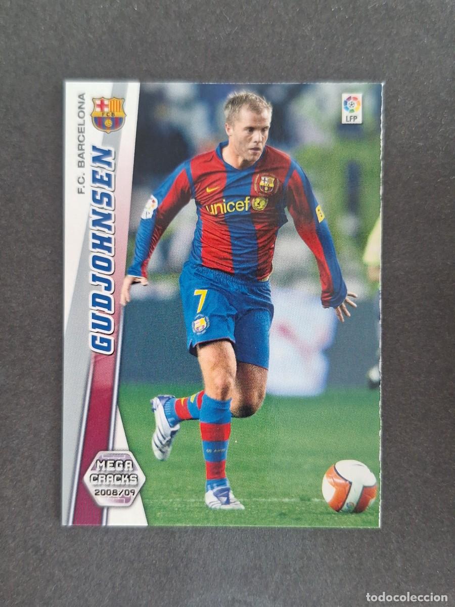 Cromos de f&uacute;tbol: L2 GUDJOHNSEN F. C. BARCELONA 69 PANINI MEGACRACKS 2008 2009 08 09
