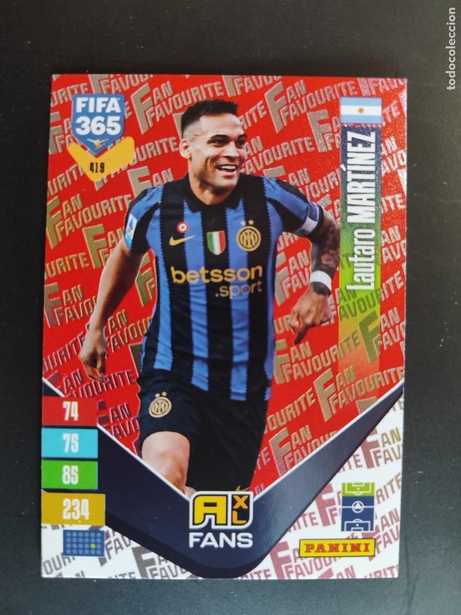 Cromos de f&uacute;tbol: ADRENALYN FIFA 365 2027 CARD PARALELA RED LAUTARO MARTINEZ INTER # 419 PANINI