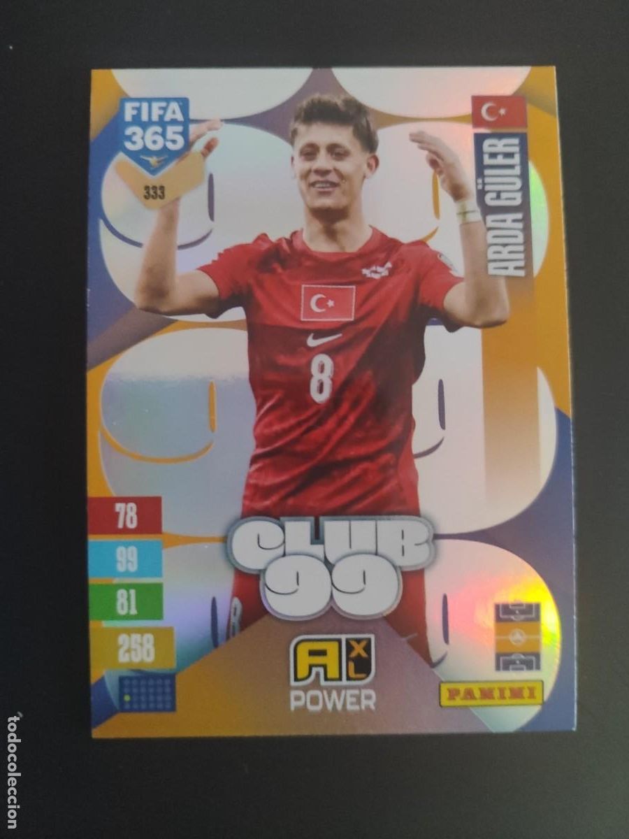 Fu&szlig;ball-Sticker: ADRENALYN XL FIFA 365 2027 CARD CLU99 GULER TURQUIA # 333 PANINI