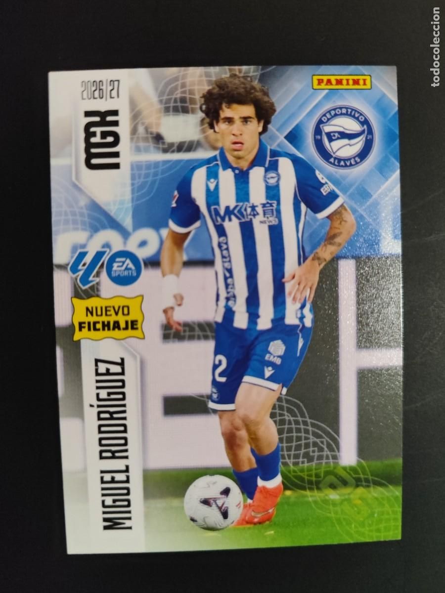Cromos de f&uacute;tbol: TERCERA EDICION MEGACRACKS 26/27 3&ordf; EDICION CARD N. FICHAJE MIGUEL RODRIGUEZ ALAVES # 463BIS