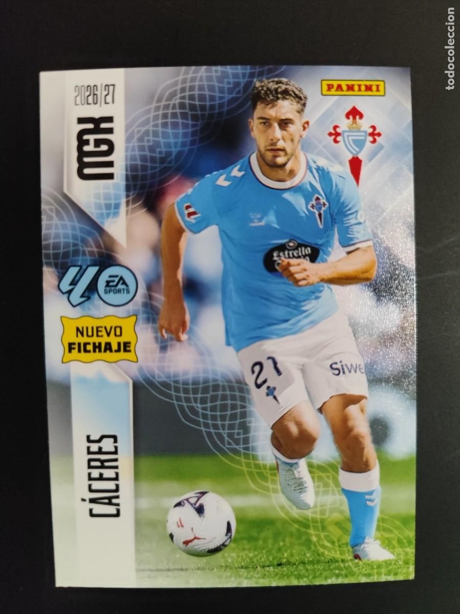Cromos de f&uacute;tbol: TERCERA EDICION MEGACRACKS 26/27 3&ordf; EDICION CARD N. FICHAJE CACERES CELTA # 504