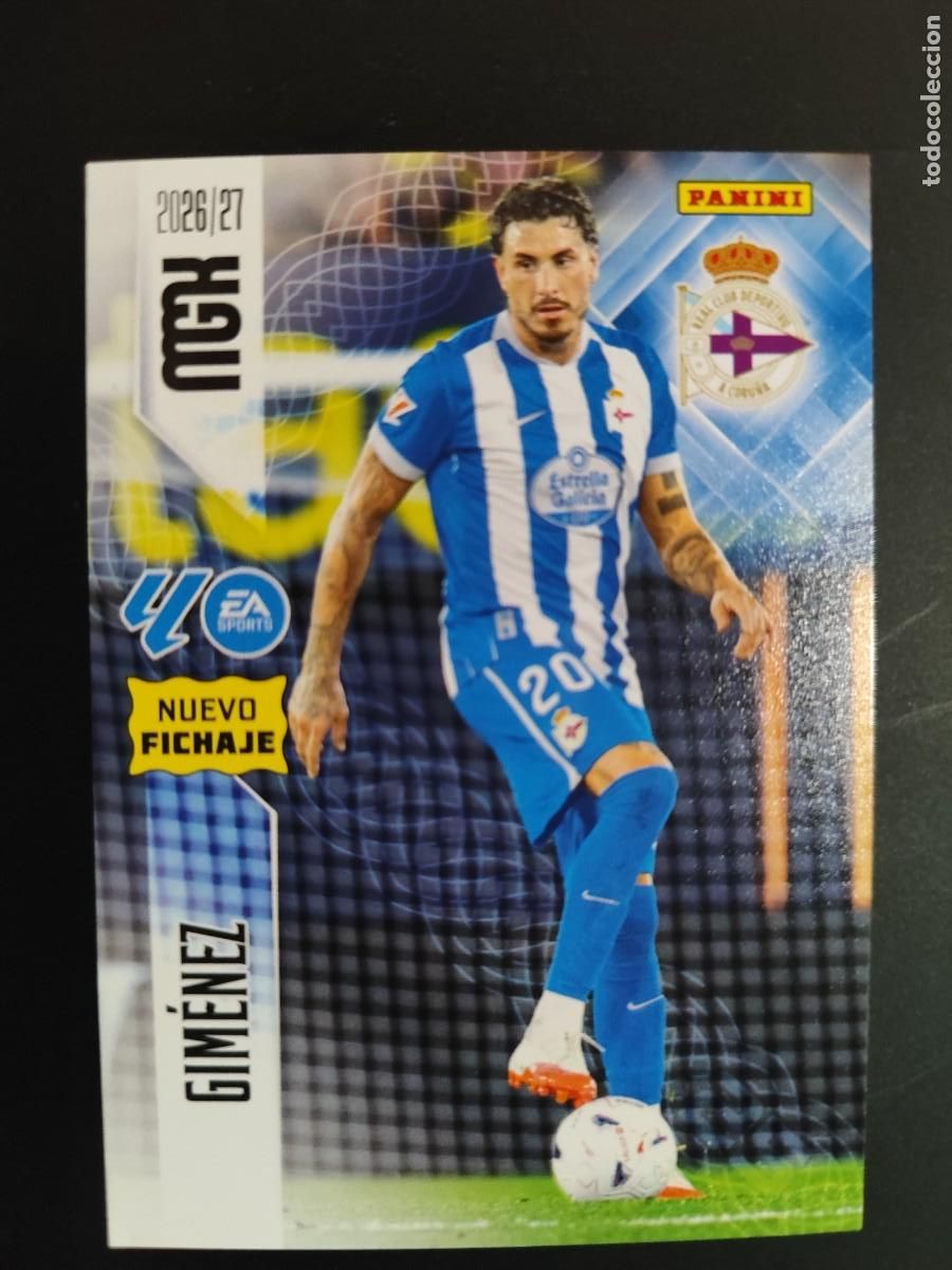 Cromos de f&uacute;tbol: TERCERA EDICION MEGACRACKS 26/27 3&ordf; EDICION CARD N. FICHAJE GIMENEZ DEPORTIVO # 496