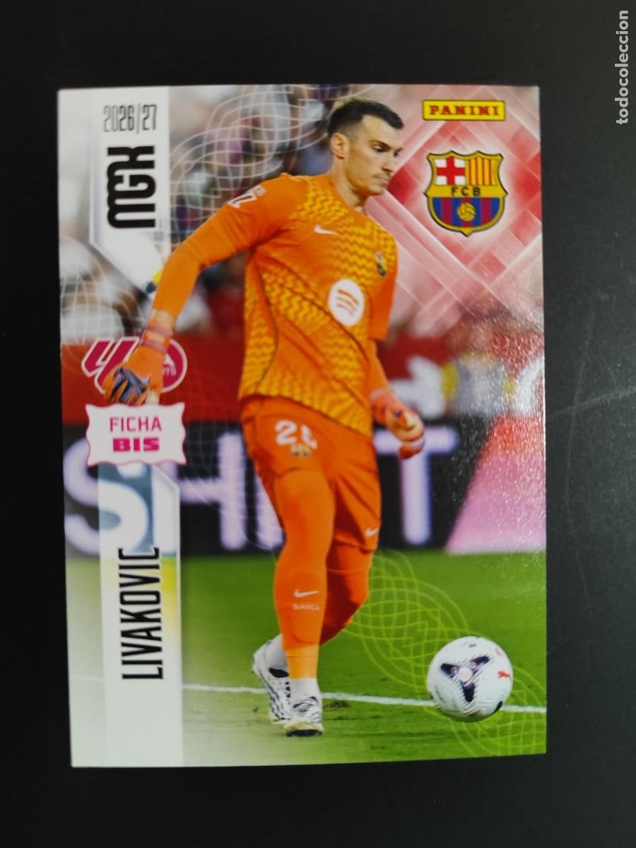 Football Stickers: TERCERA EDICION MEGACRACKS 26/27 3&ordf; EDICION CARD FICHA BIS LIVAKOVIC FC BARCELONA # 75BIS
