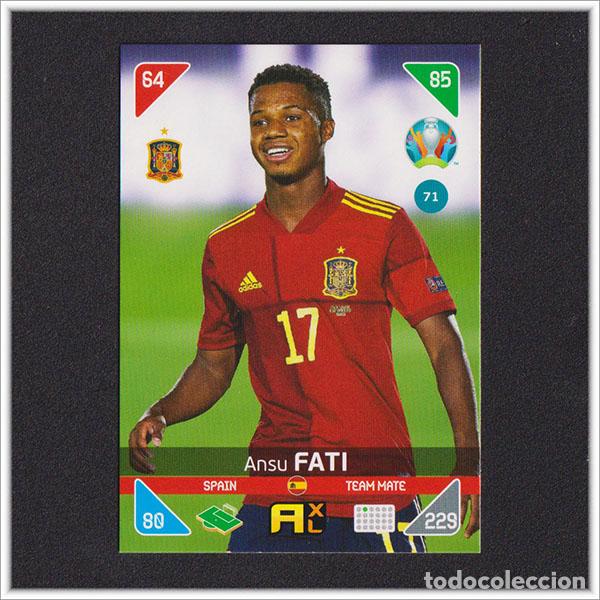 Football Stickers: ADRENALYN XL UEFA EURO 2020 PANINI ANSU FATI 71 ESPA&Ntilde;A SPAIN CARD ALBUM EUROCOPA 2021 COLECCI&Oacute;N