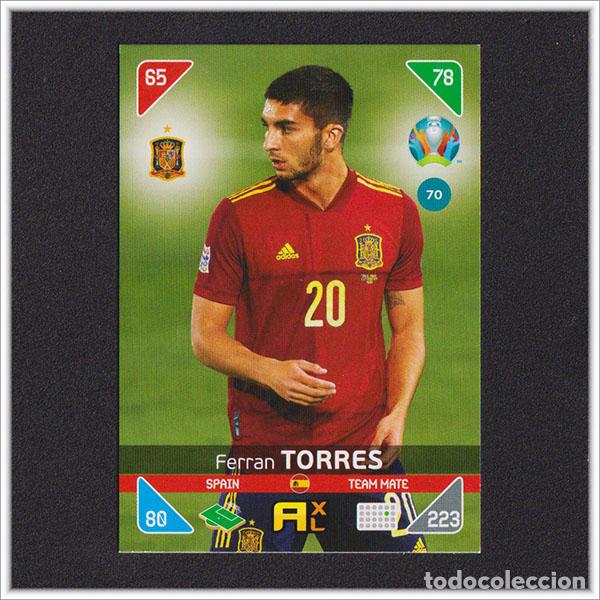Cromos de f&uacute;tbol: ADRENALYN XL UEFA EURO 2020 PANINI FERRAN TORRES 70 ESPA&Ntilde;A SPAIN CARD ALBUM EUROCOPA 2021 COLECCI&Oacute;N