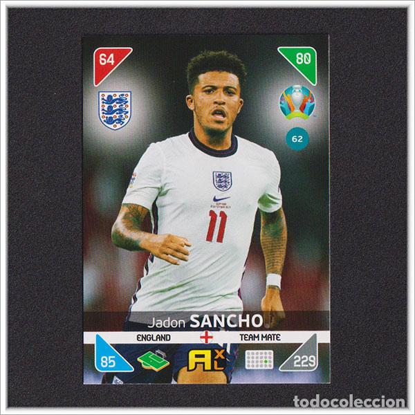 Cromos de f&uacute;tbol: ADRENALYN XL UEFA EURO 2020 PANINI JADON SANCHO 62 INGLATERRA ENGLAND COLECCI&Oacute;N ALBUM EUROCOPA 2021