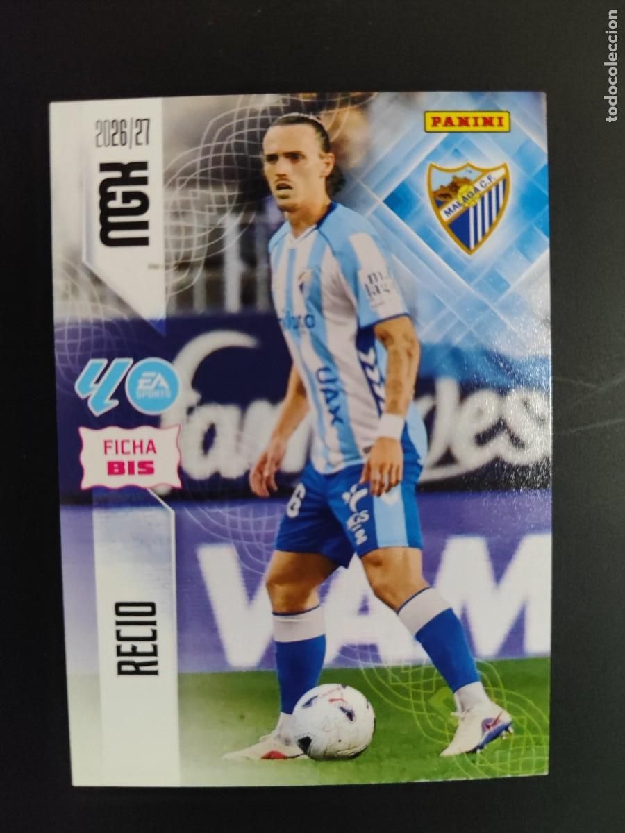 Football Stickers: TERCERA EDICION MEGACRACKS 26/27 3&ordf; EDICION CARD FICHA BIS RECIO MALAGA # 239BIS