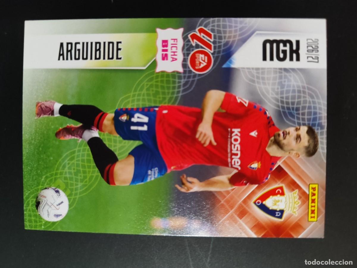 Cromos de f&uacute;tbol: TERCERA EDICION MEGACRACKS 26/27 3&ordf; EDICION CARD FICHA BIS ARGUIBIDE OSASUNA # 256BIS