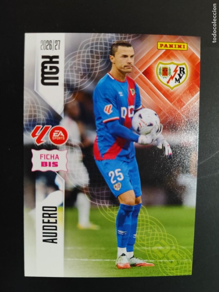 Football Stickers: TERCERA EDICION MEGACRACKS 26/27 3&ordf; EDICION CARD FICHA BIS AUDERO RAYO VALLECANO # 291BIS