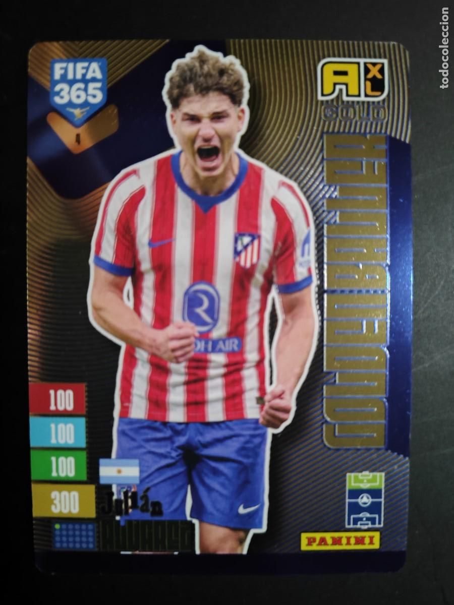 Cromos de Futebol: ADRENALYN XL FIFA 365 2027 CARD GOLDEN BALLER JULIAN ALVAREZ AT MADRID # 4 PANINI