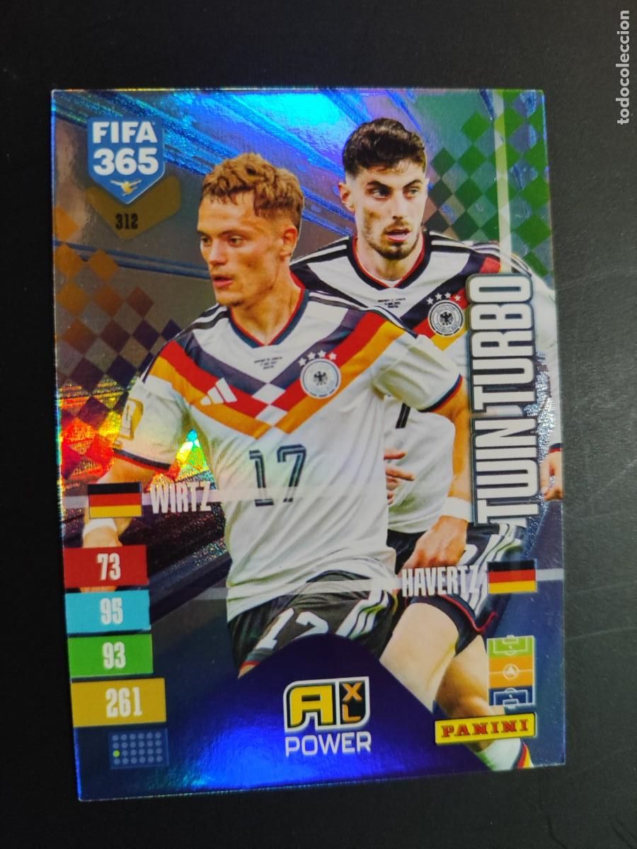 Cromos de Futebol: ADRENALYN XL FIFA 365 2027 CARD TWIN TURBO ALEMANIA # 312 PANINI