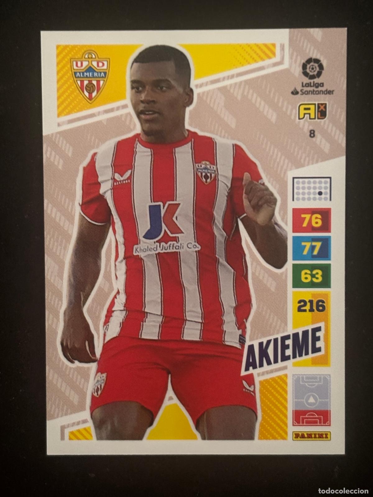 Cromos de Futebol: 8 AKIEME ALMERIA ADRENALYN XL LALIGA SANTANDER 22-23 2022-2023 PANINI