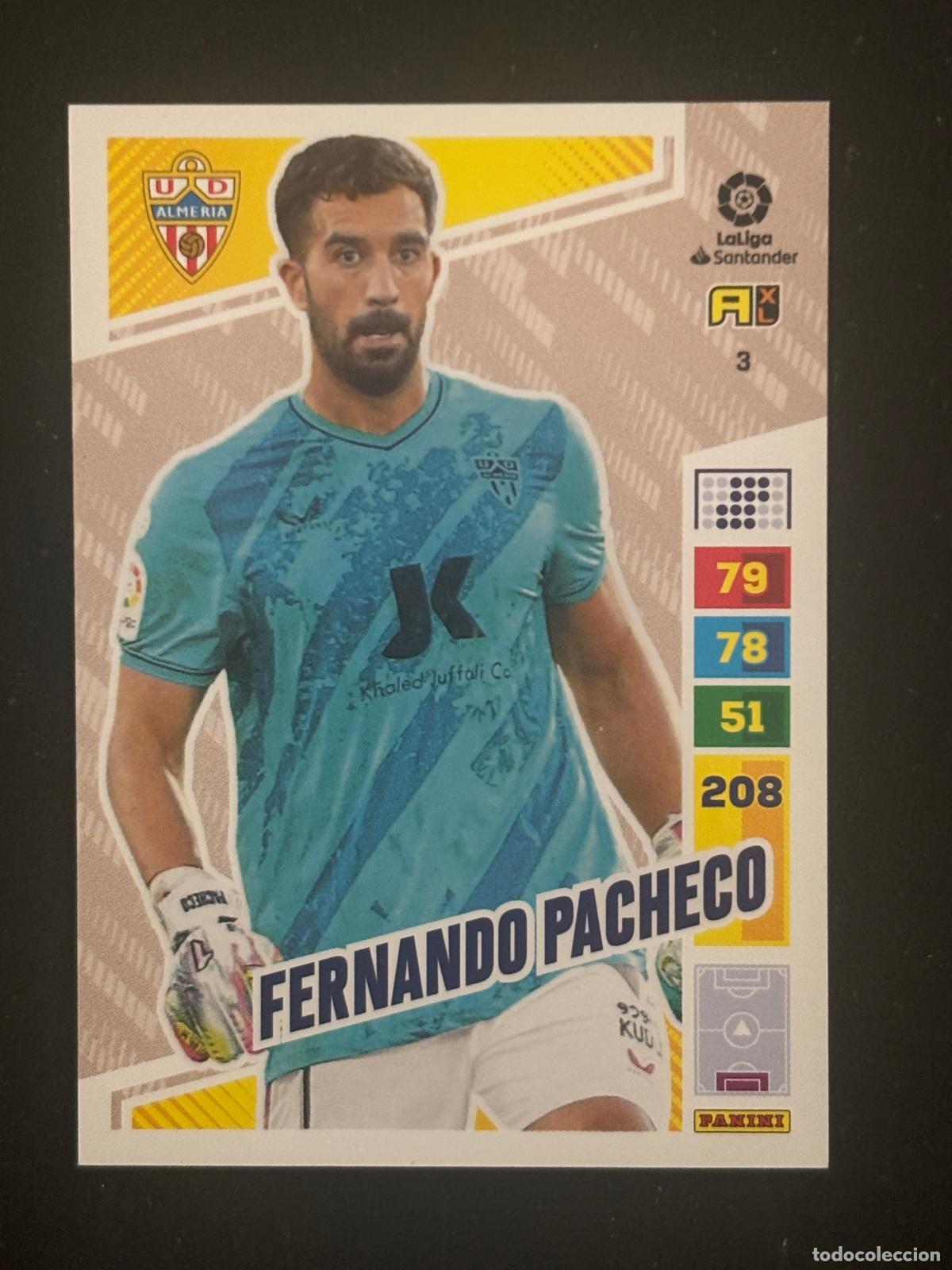 Cromos de Futebol: 3 FERNANDO PACHECO ALMERIA ADRENALYN XL LALIGA SANTANDER 22-23 2022-2023 PANINI