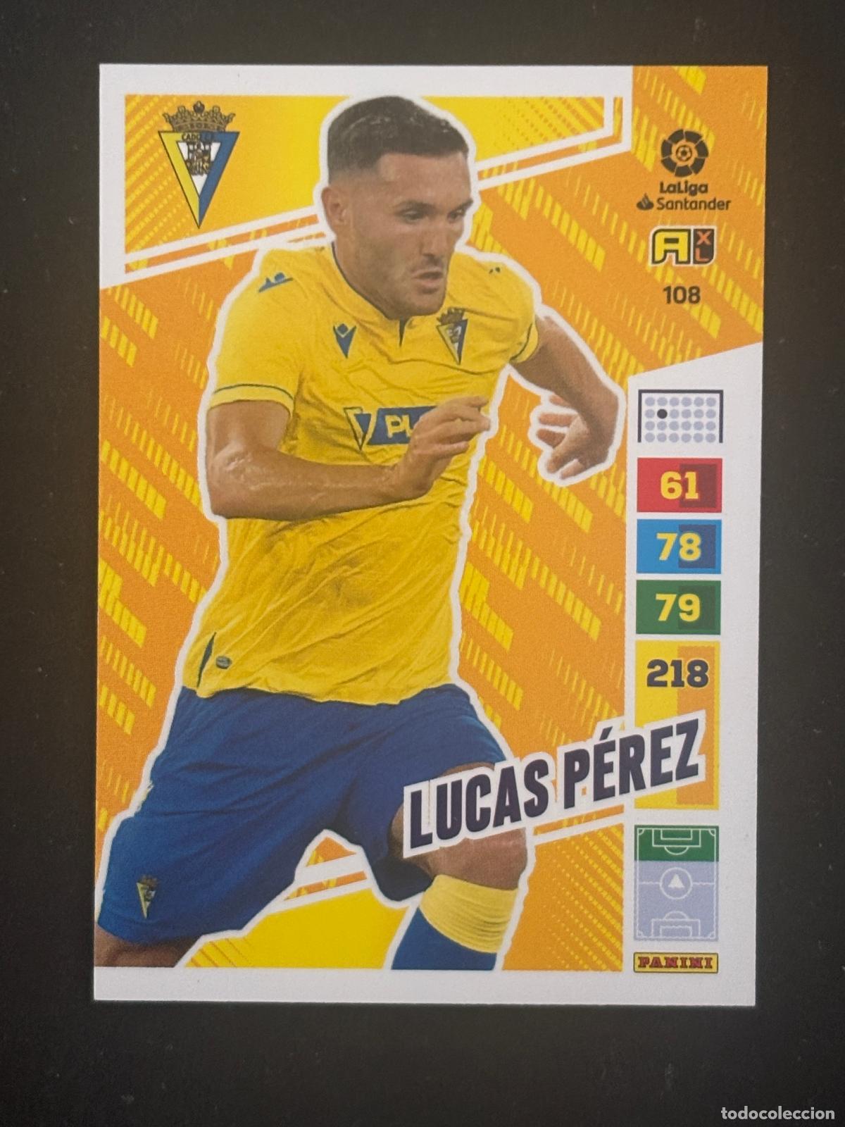 Figurine di Calcio: 108 LUCAS P&Eacute;REZ CADIZ ADRENALYN XL LALIGA SANTANDER 22-23 2022-2023 PANINI