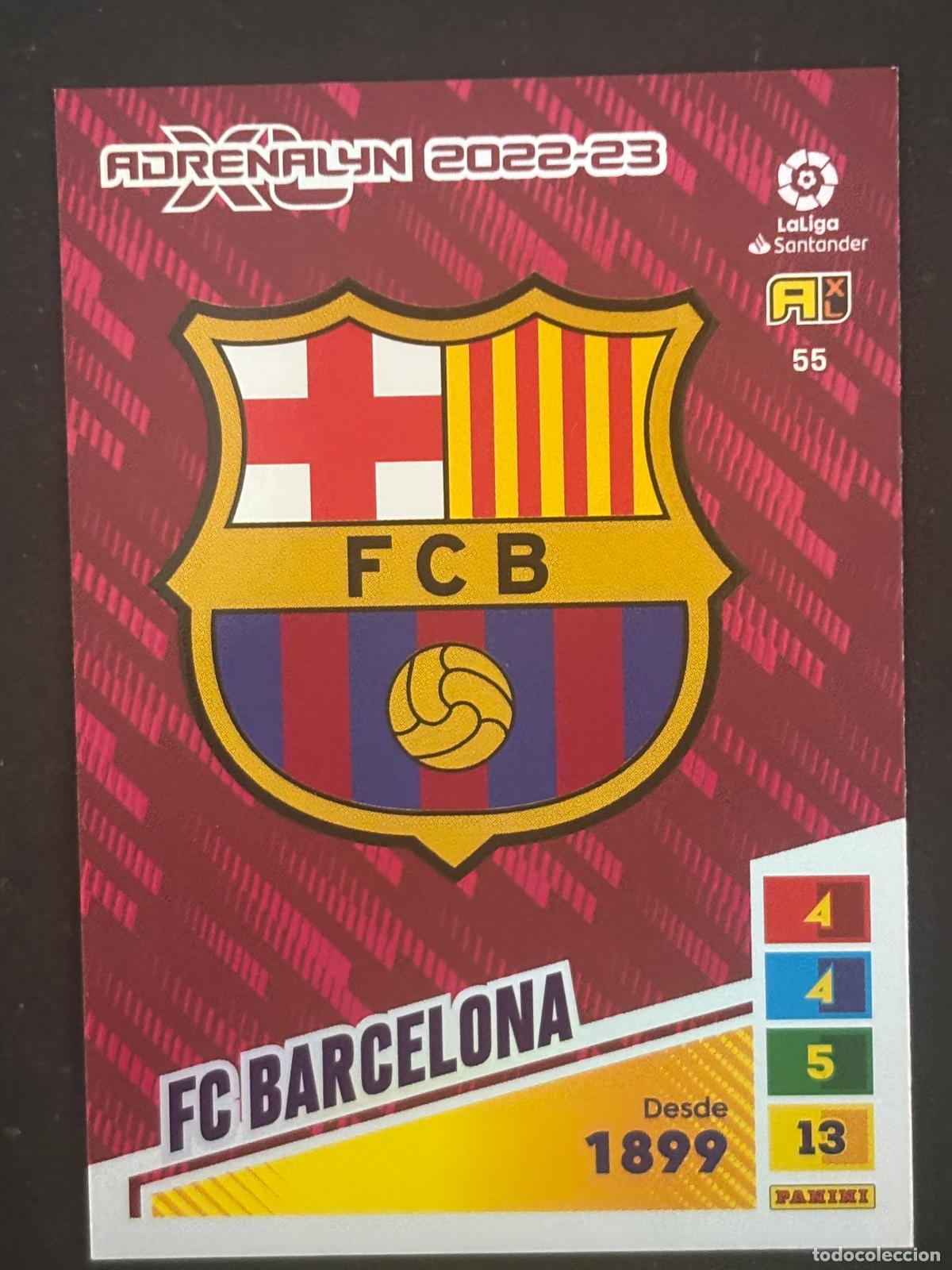 Figurine di Calcio: 55 ESCUDO BARCELONA ADRENALYN XL LALIGA SANTANDER 22-23 2022-2023 PANINI