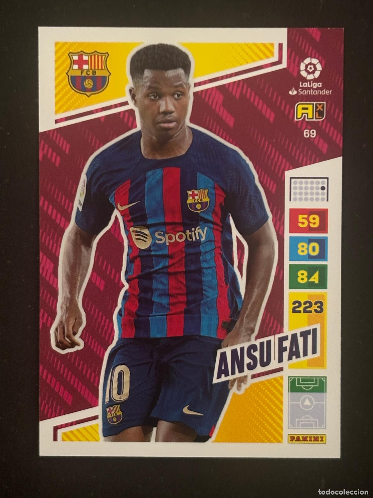 Figurine di Calcio: 69 ANSU FATI BARCELONA ADRENALYN XL LALIGA SANTANDER 22-23 2022-2023 PANINI
