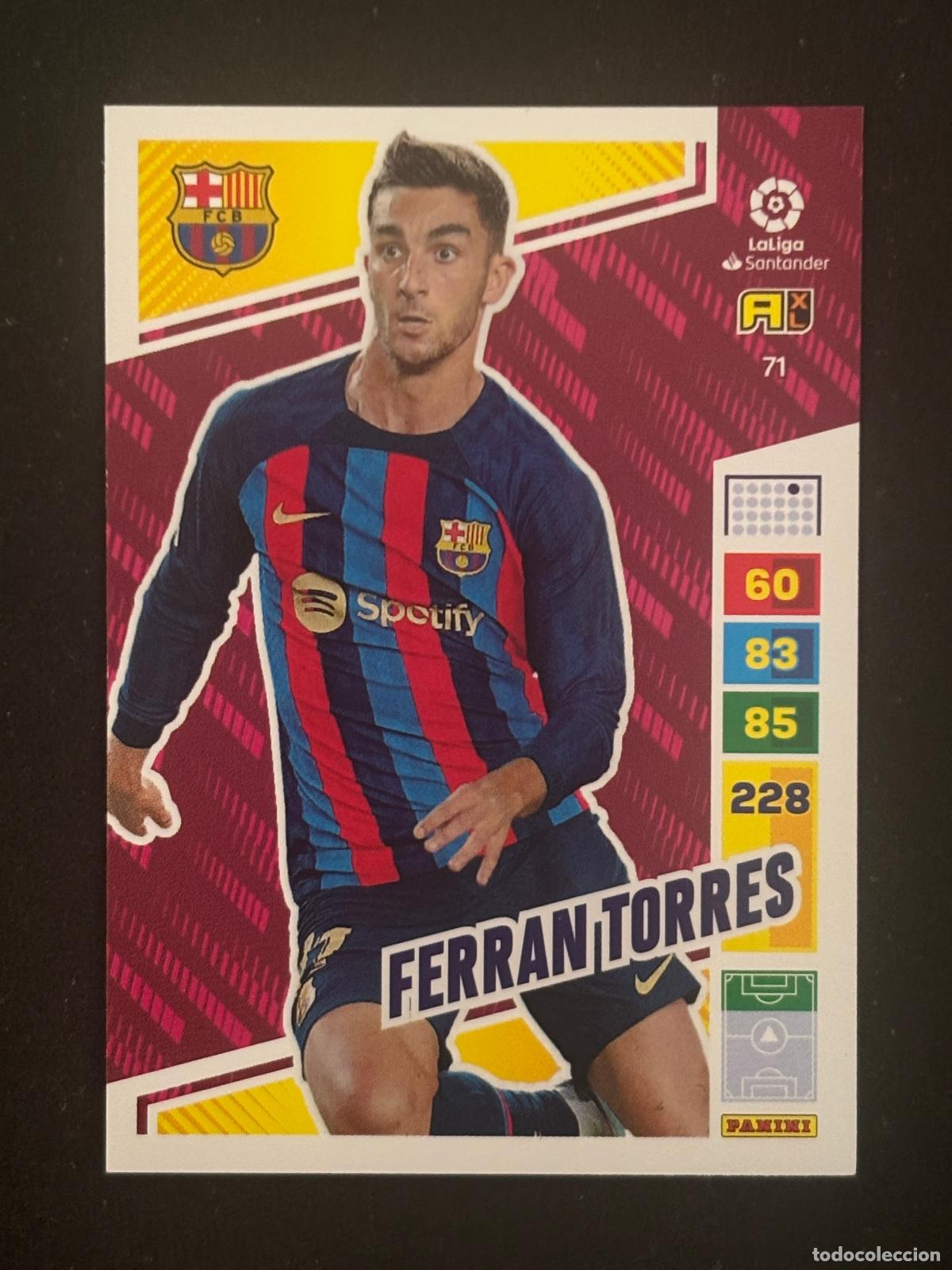 Figurine di Calcio: 71 FERR&Aacute;N TORRES BARCELONA ADRENALYN XL LALIGA SANTANDER 22-23 2022-2023 PANINI